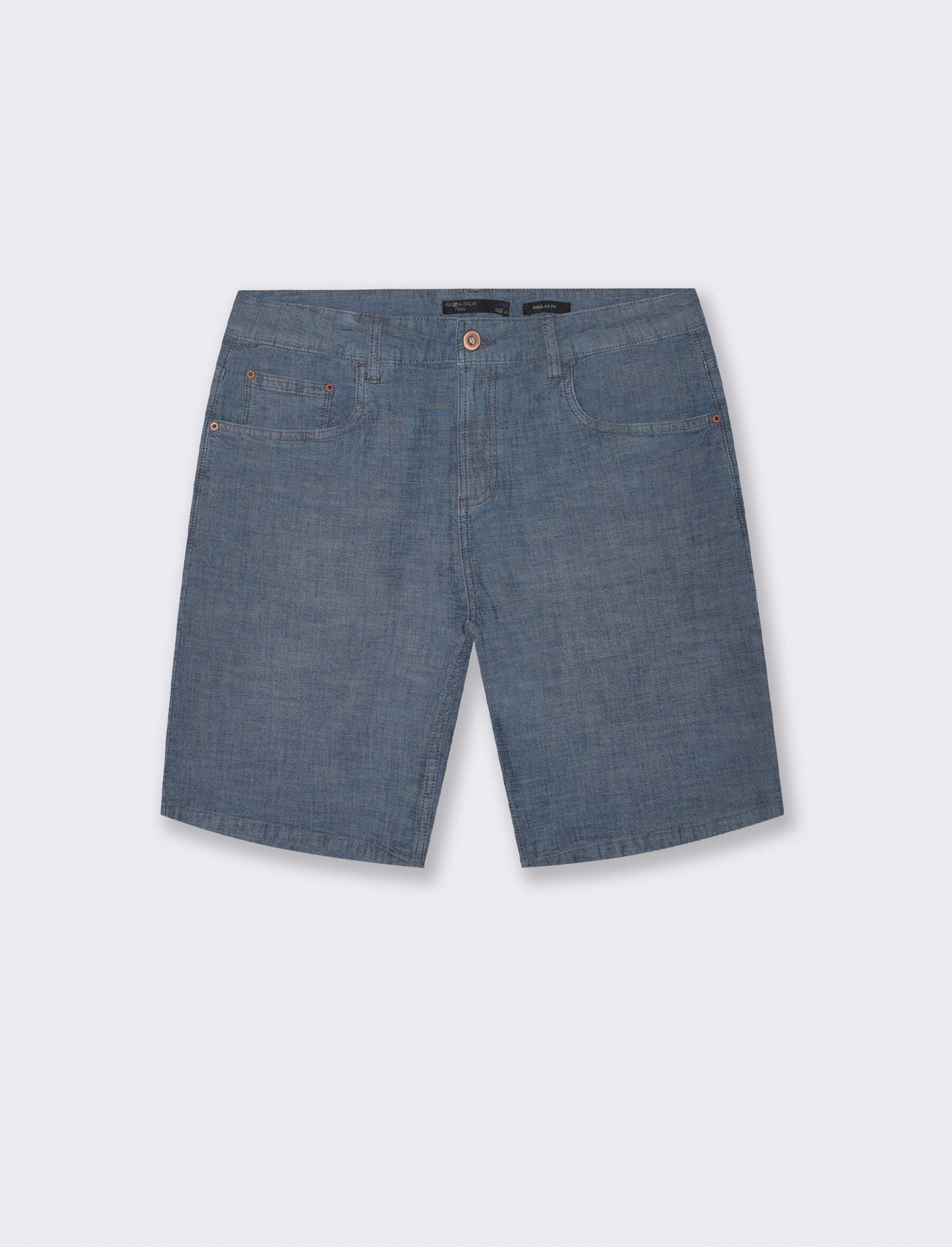 BERMUDA JEANS LEGGERO STRAIGHT FIT - Denim