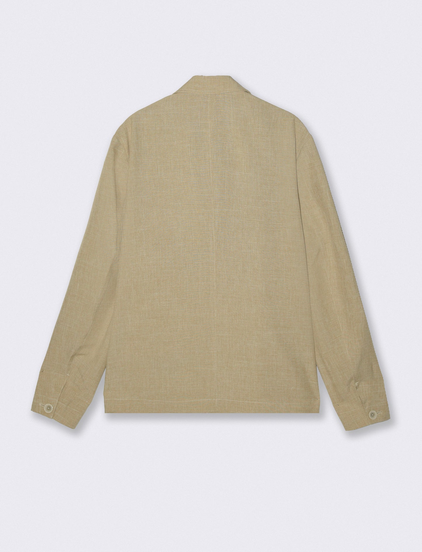 Linen-effect blazer with French collar - Beige