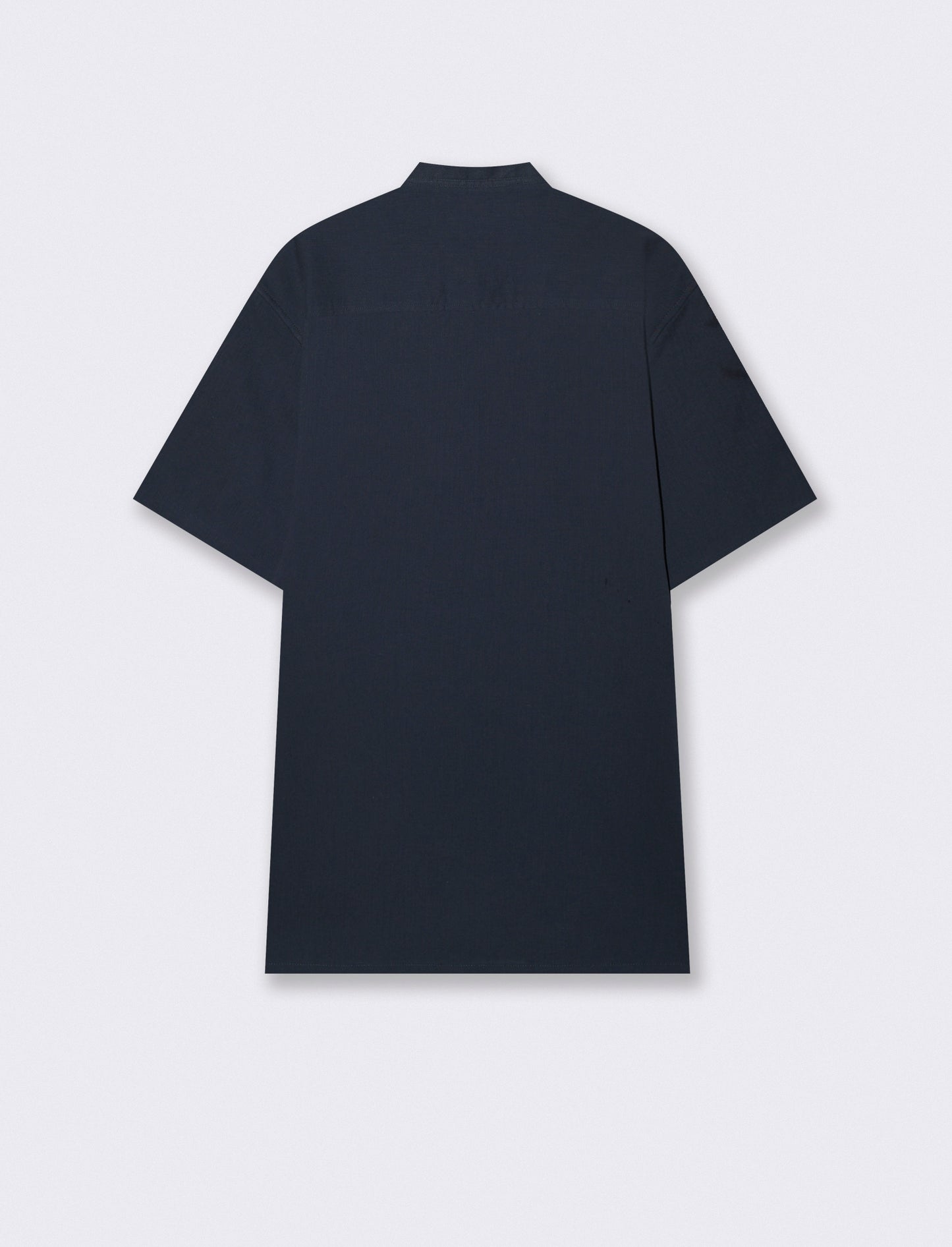 CAMICIA COREANA EFFETTO CREPE - Blu