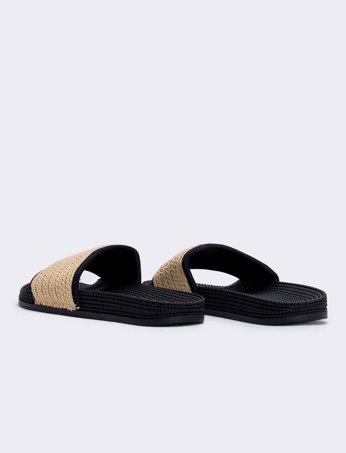 Ciabatta effetto rafia da donna - Beige