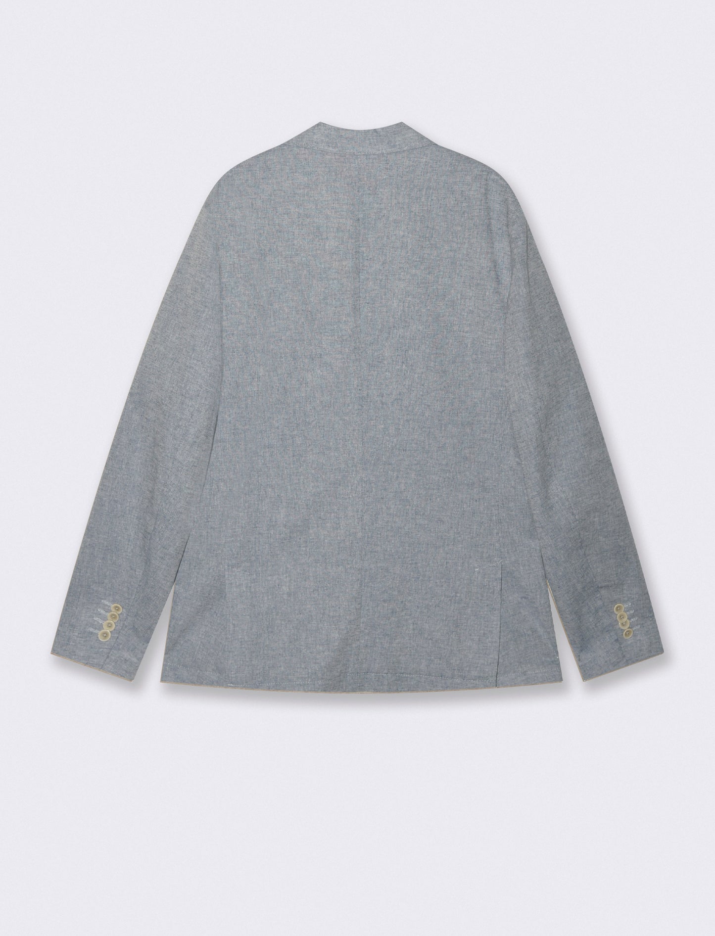 Blazer formal fit in mixed linen fabric - Blue