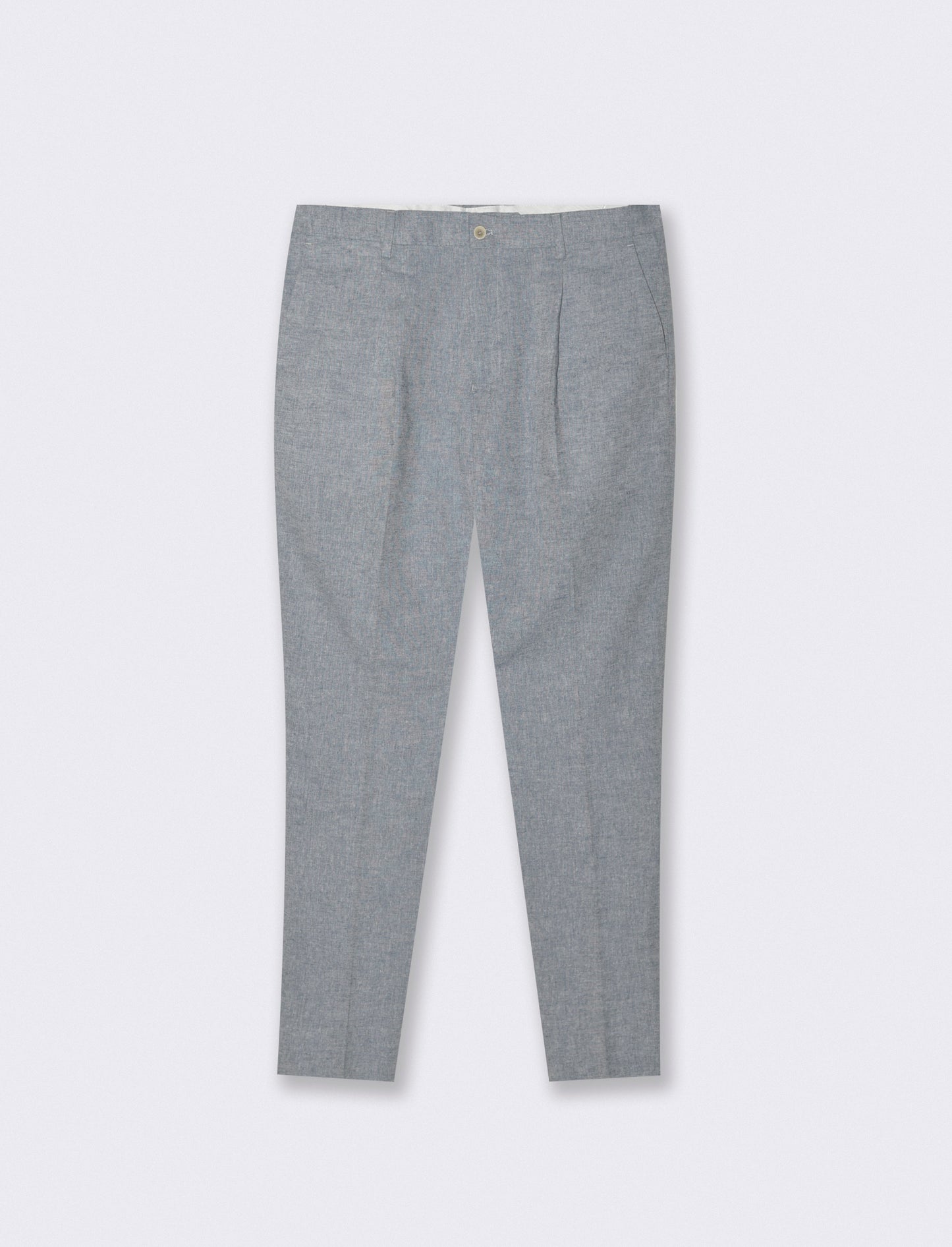Chino Pants in Linen Blend Fabric - Blue
