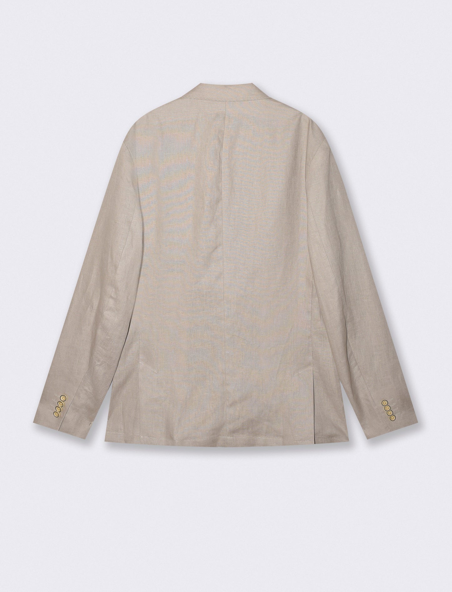 Pure linen blazer with elegant details - Beige