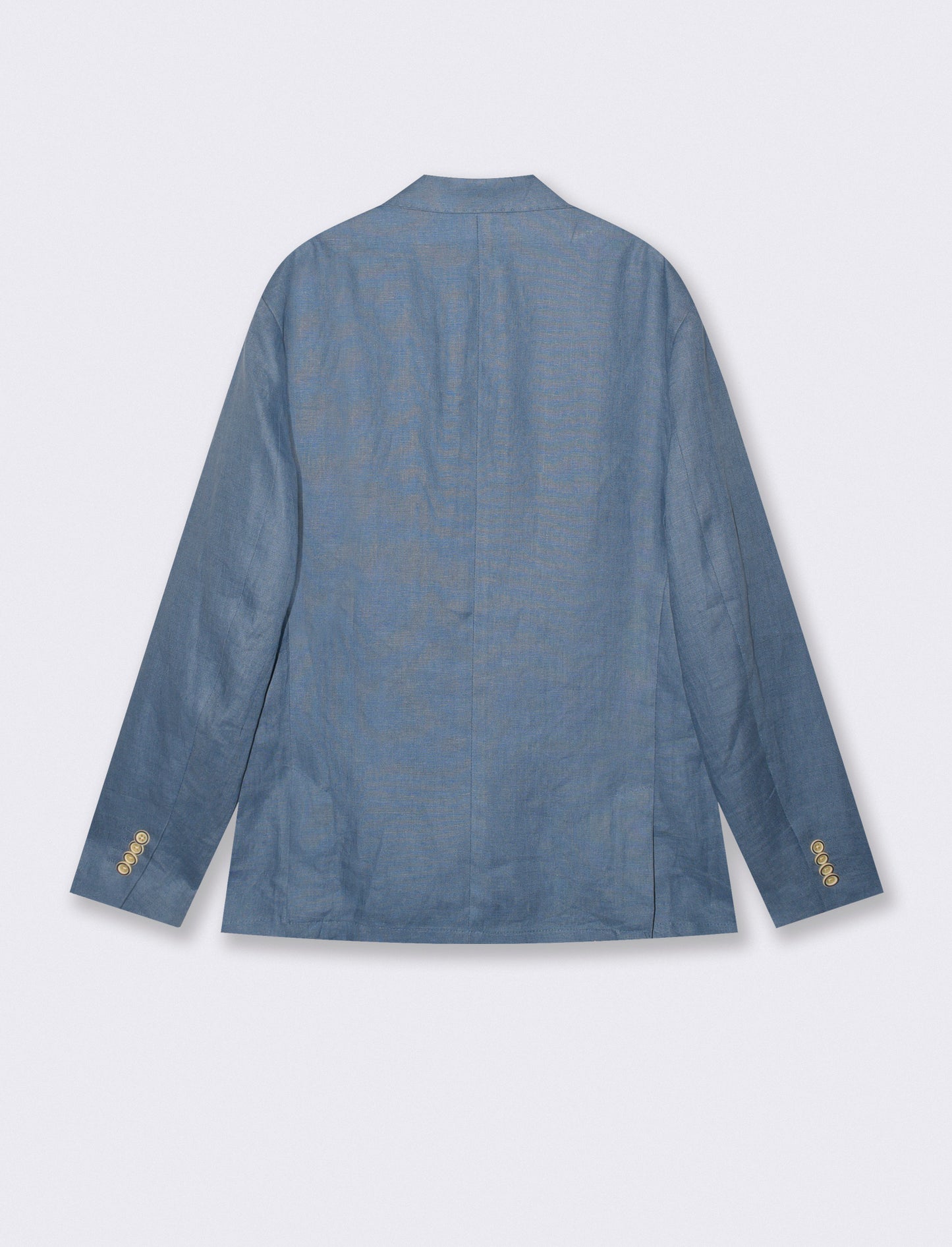 Pure linen blazer with elegant details - Sky blue