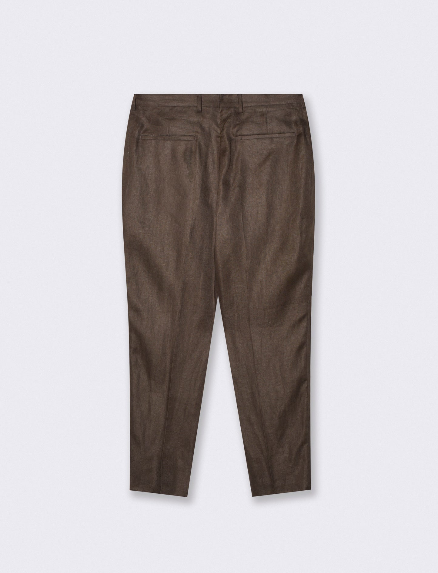 Pantaloni in puro lino con pinces - Moro