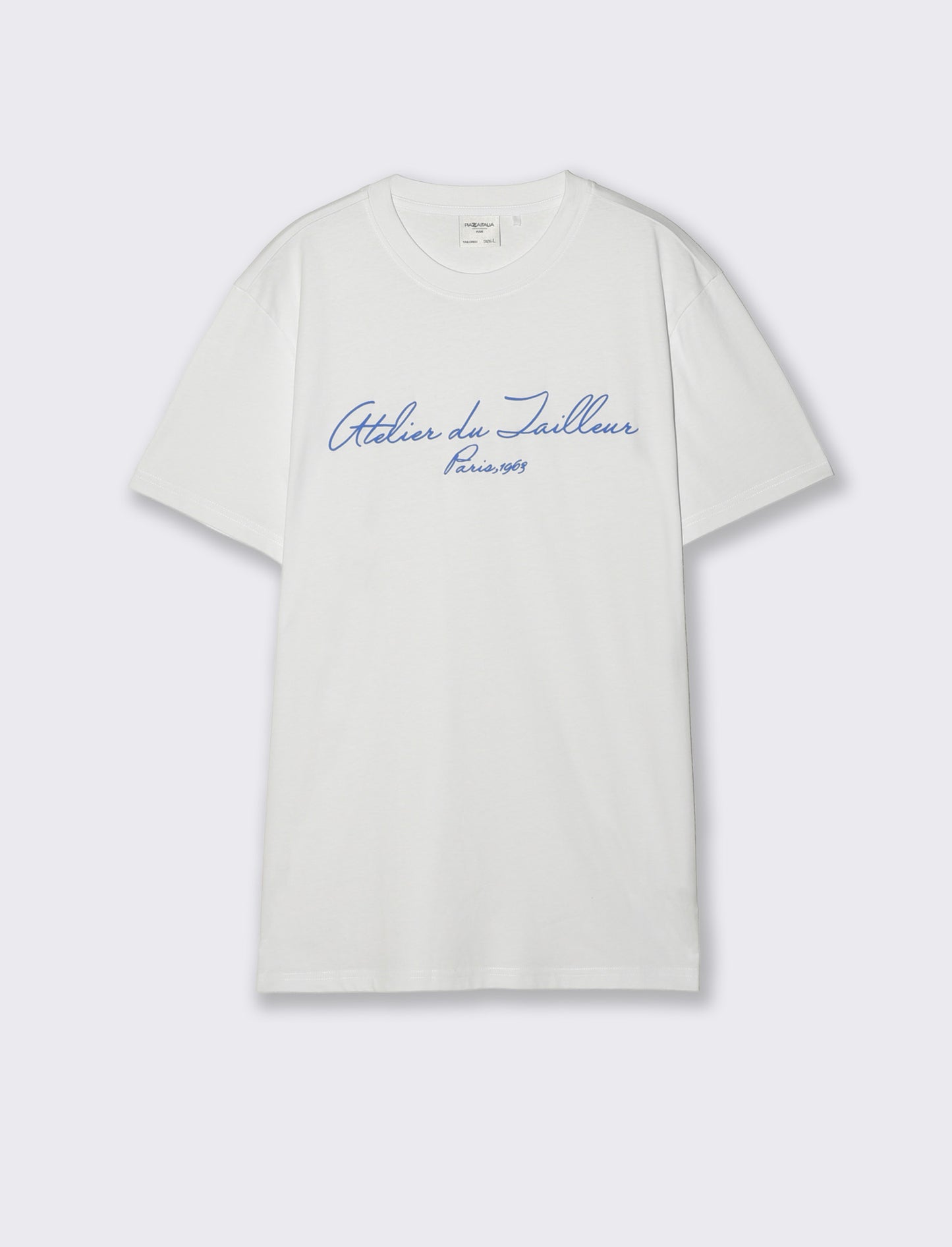 T-shirt girocollo con stampa 3D effetto - Bianco