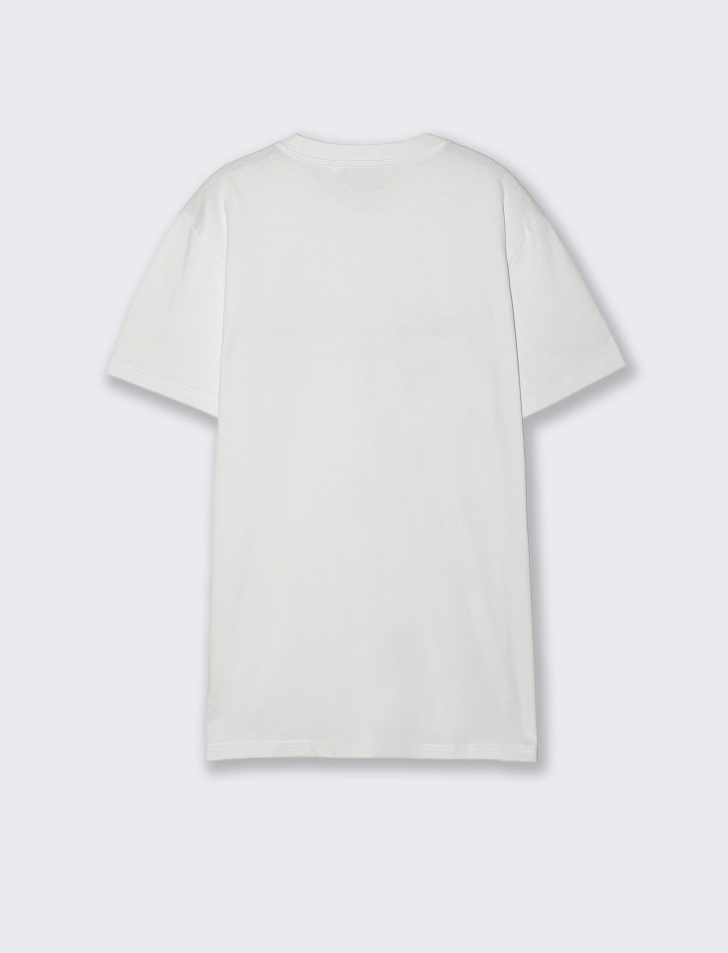 T-shirt girocollo con stampa 3D effetto - Bianco