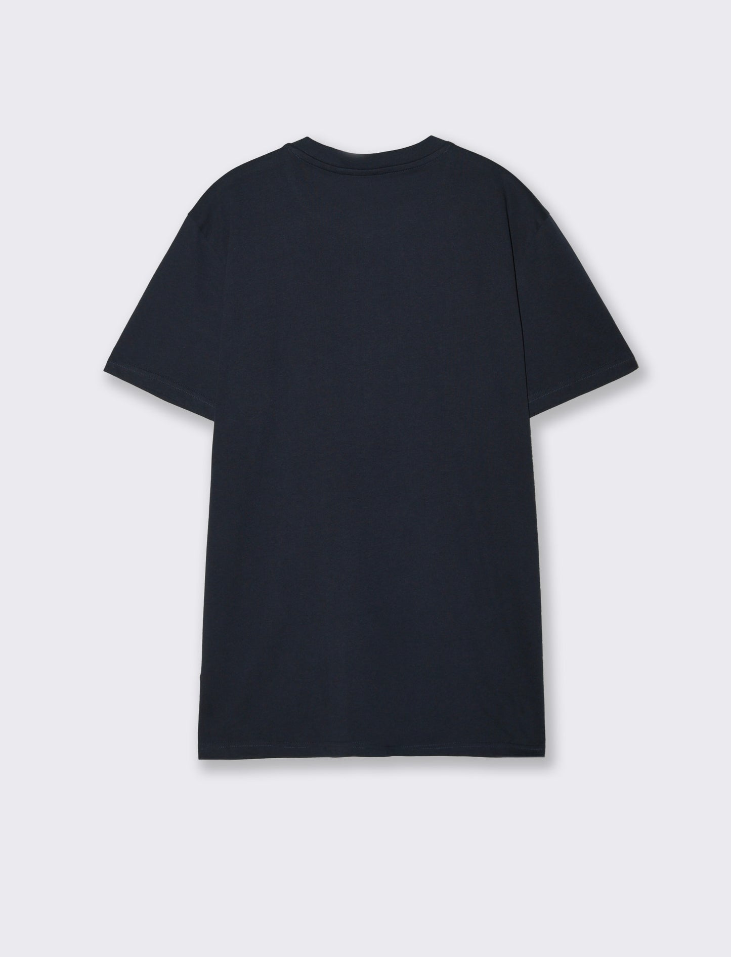 3D Print Effect Crew Neck T-Shirt - Blue