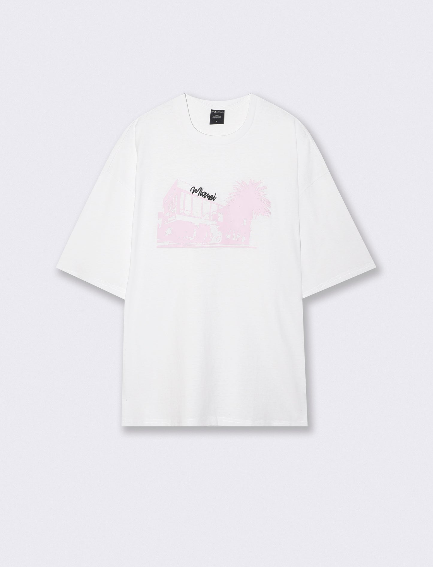 T-shirt puff e ricamo a contrasto - Bianco