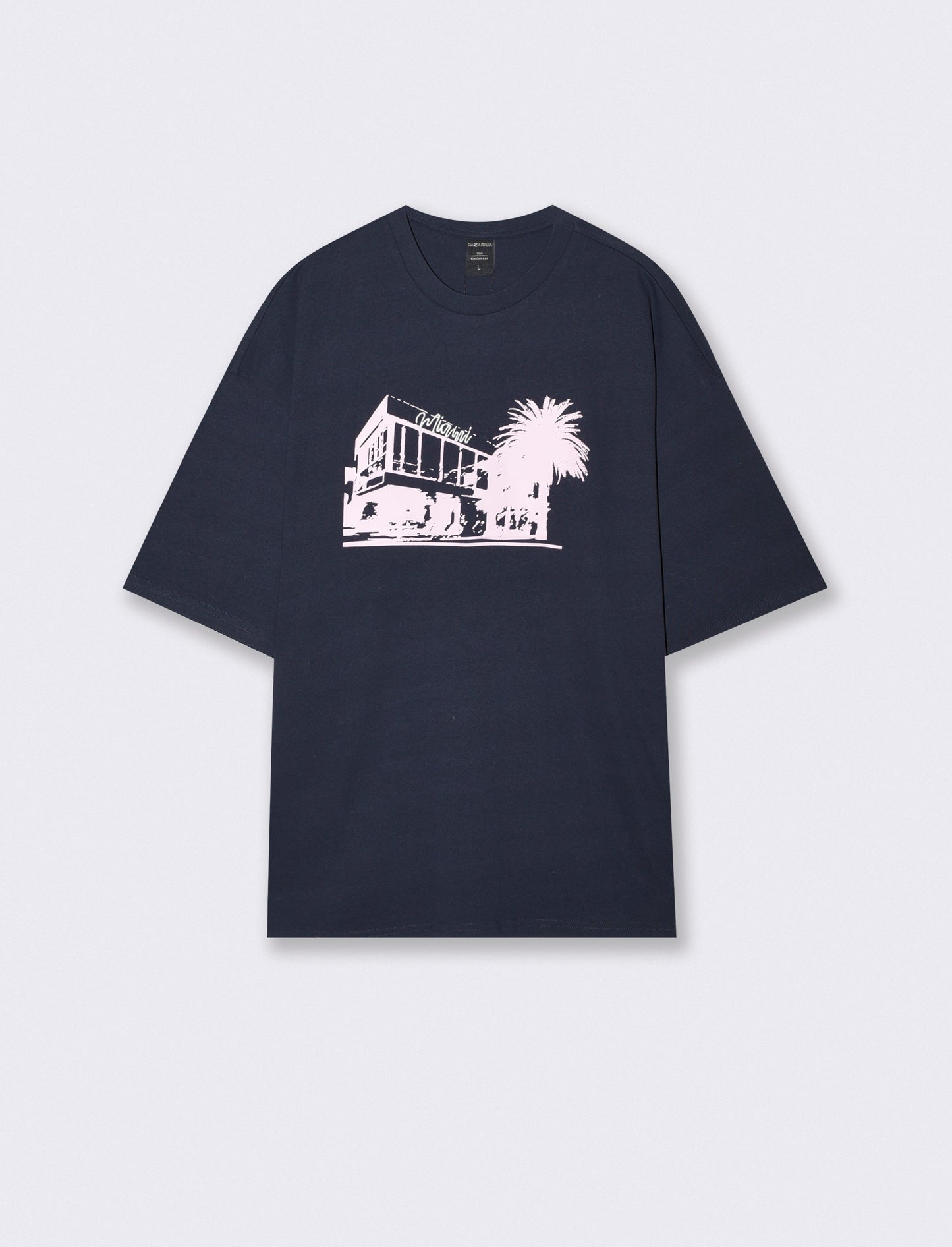 T-shirt puff e ricamo a contrasto - Blu