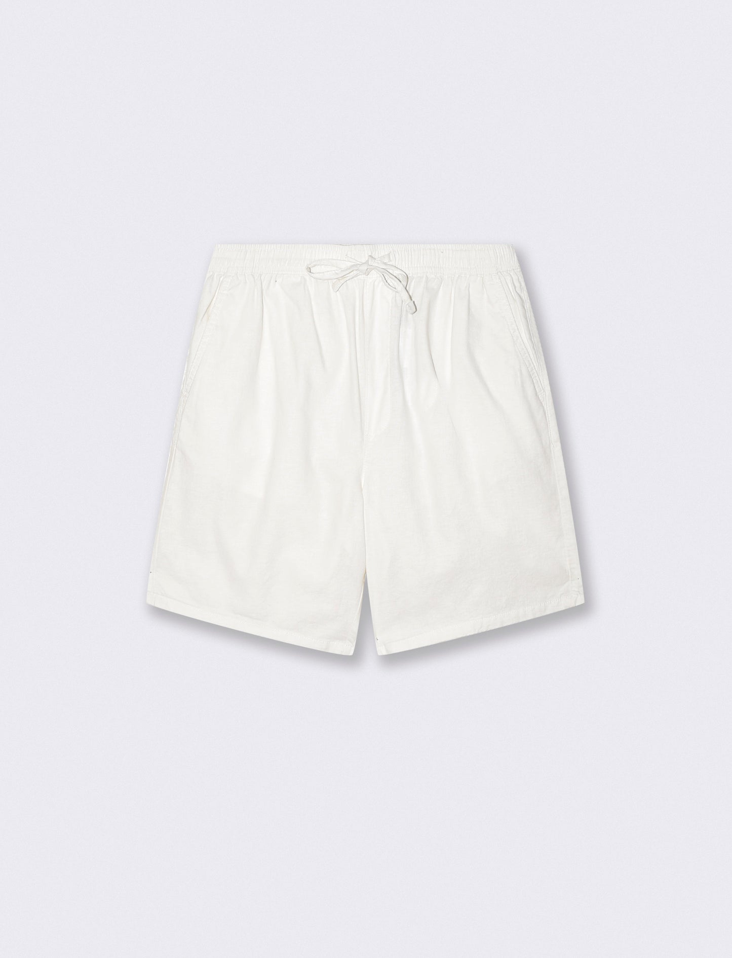 Bermuda Jogger in Linen Blend with Pocket - White