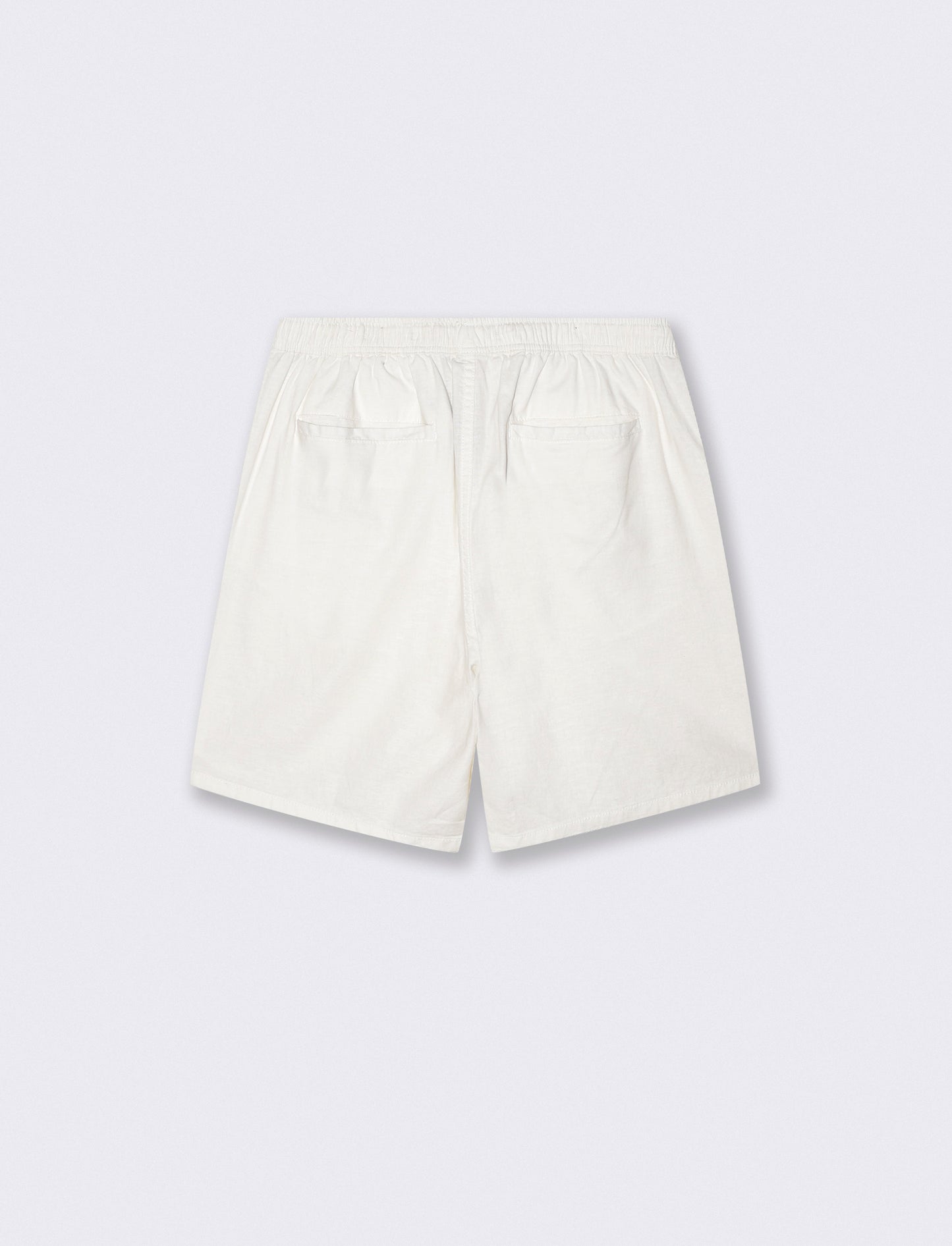 Bermuda Jogger in Linen Blend with Pocket - White