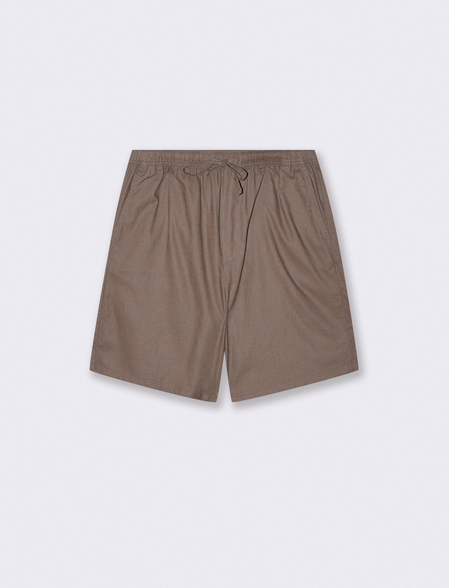 Bermuda Jogger in Linen Blend with Pocket - Grey