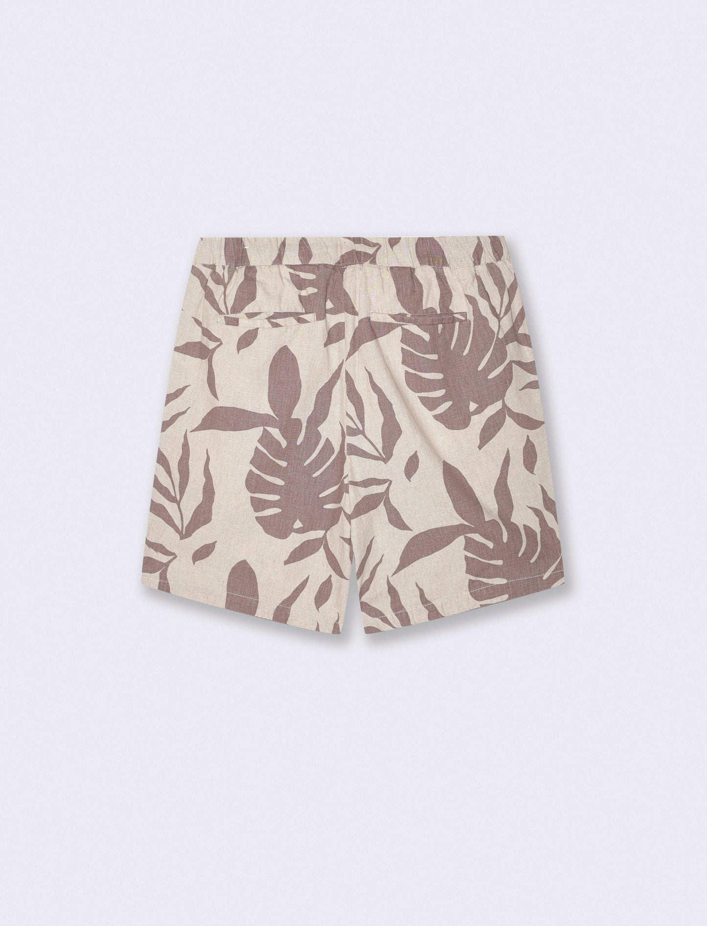 Bermuda Floral Linen Jogger - Beige