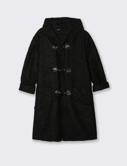 CAPPOTTO CON CAPPUCCIO - Nero