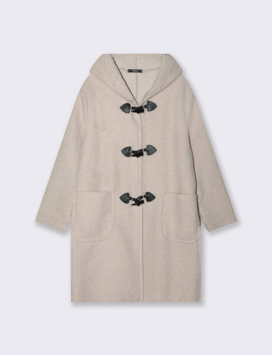 CAPPOTTO CON CAPPUCCIO - Vaniglia