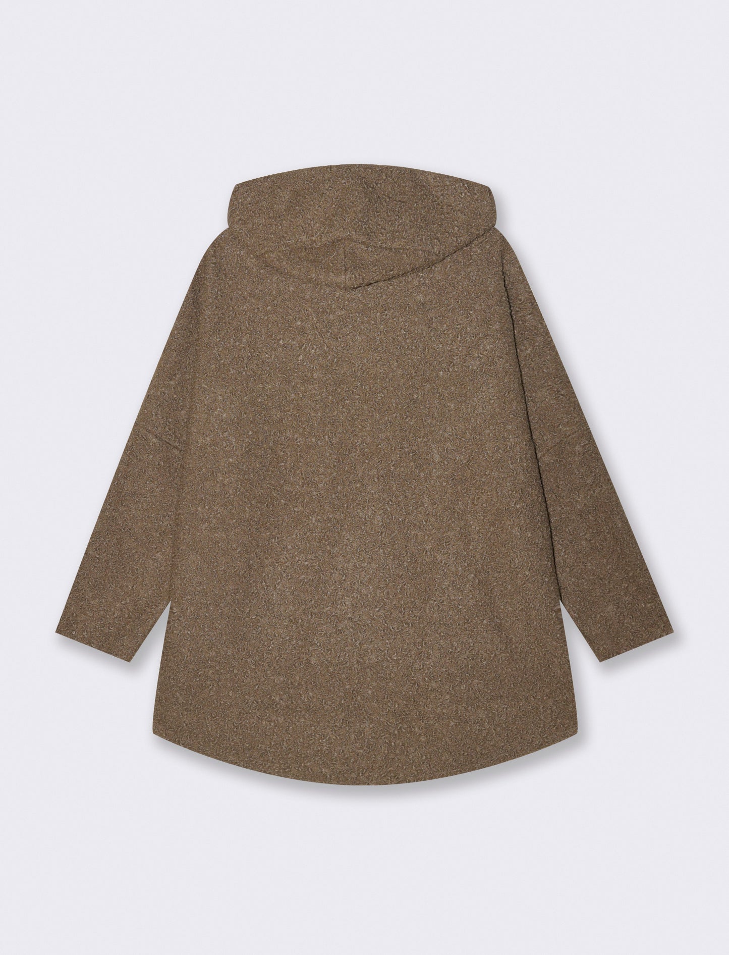 GIACCA IN TESSUTO ARRICCIATO - Grigio fango