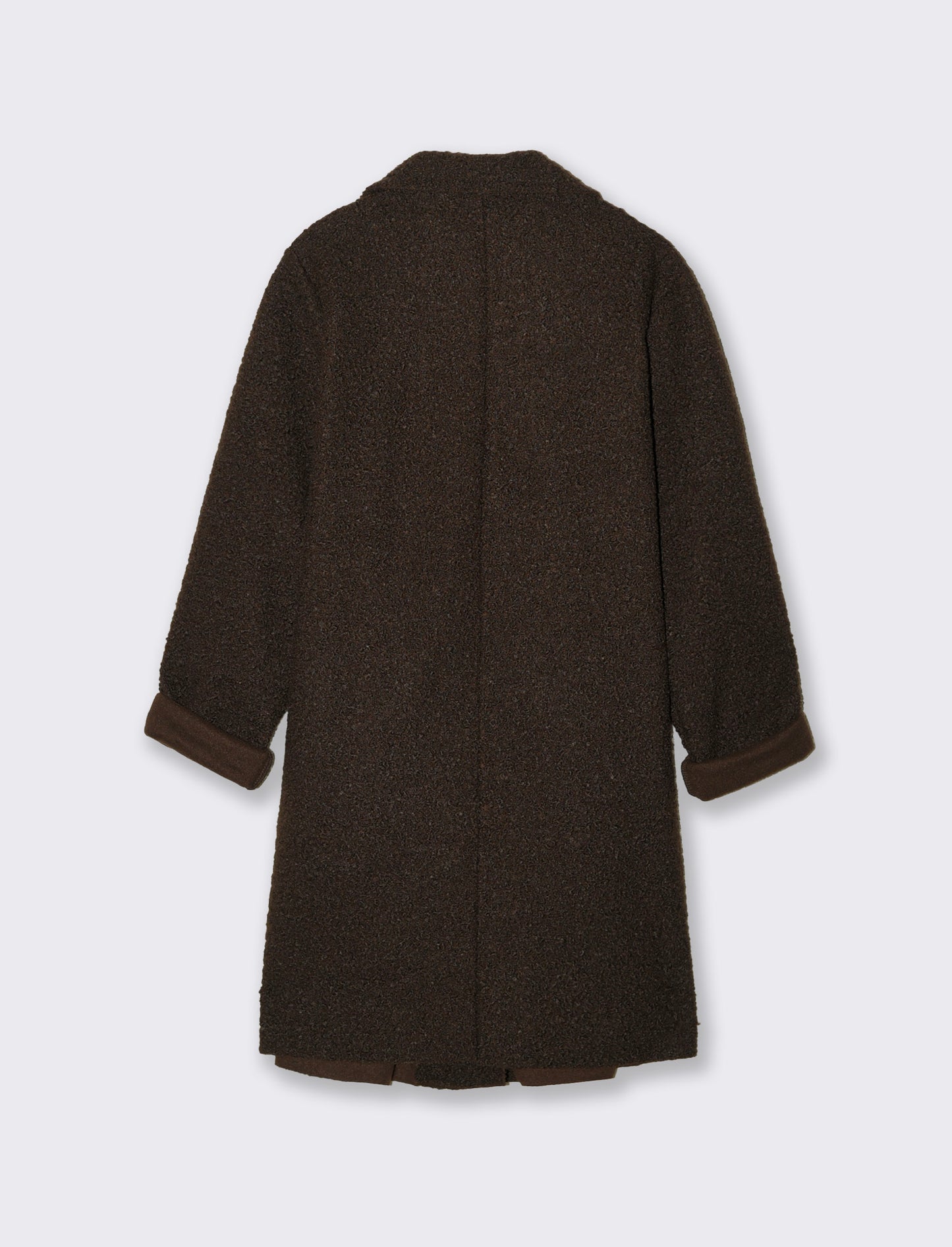 CAPPOTTO IN TESSUTO ARRICCIATO - Moro