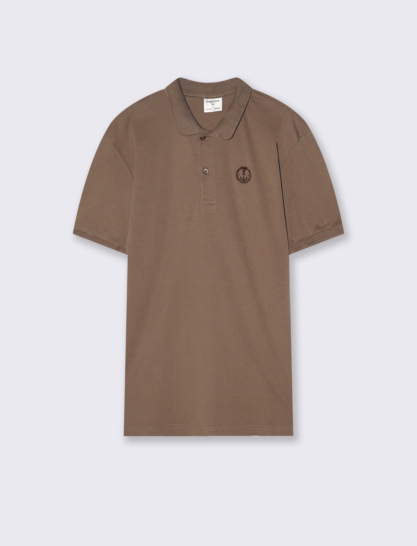 Polo premium in interlock mercerizzato - Grigio fango