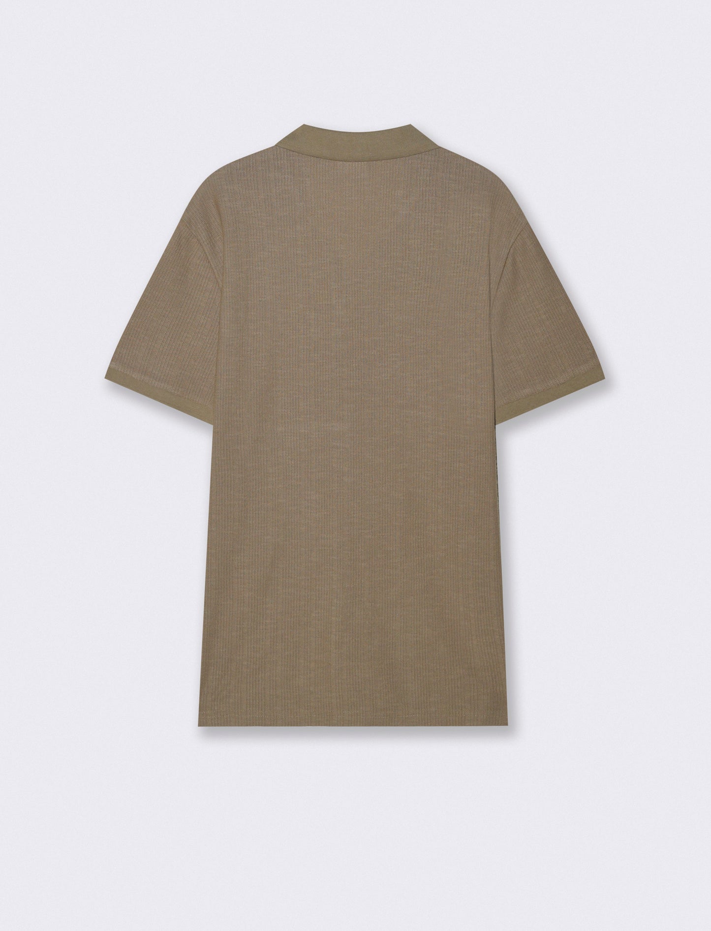 Jacquard knit cotton blend polo - Green