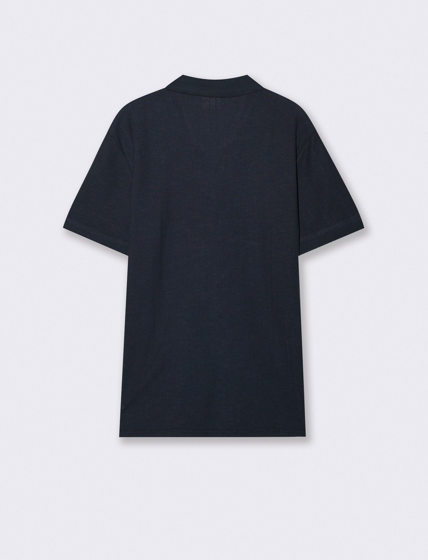 Polo in maglia jacquard misto cotone - Blu