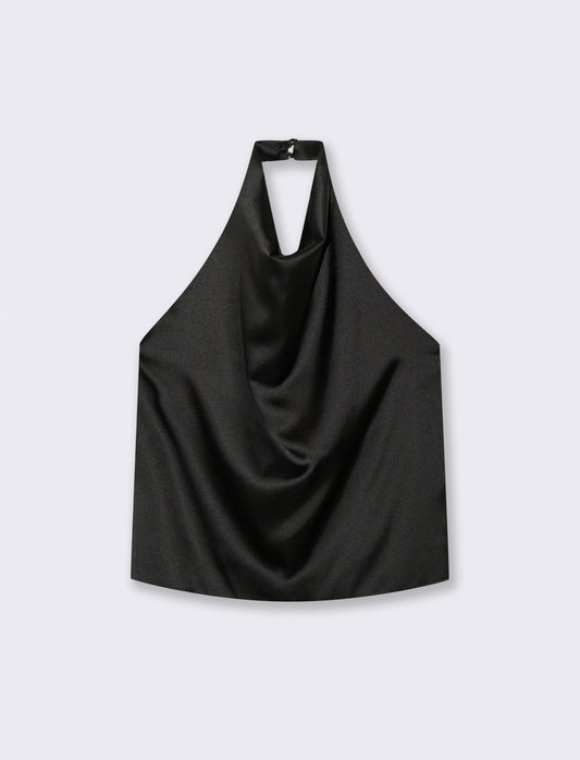 TOP HALTERNECK - Nero