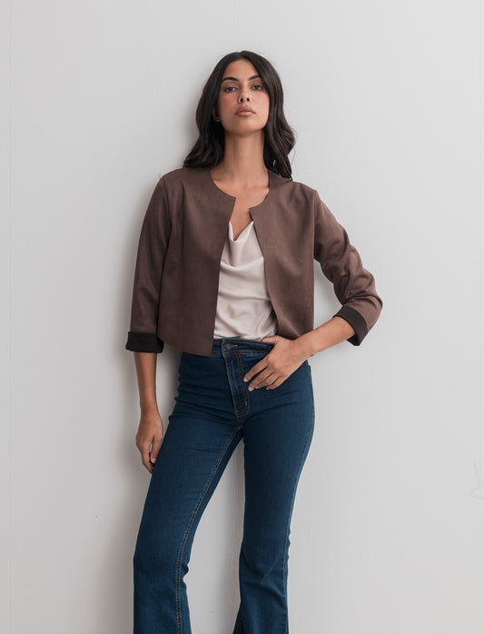 GIACCA SUEDE CORTA - Moro
