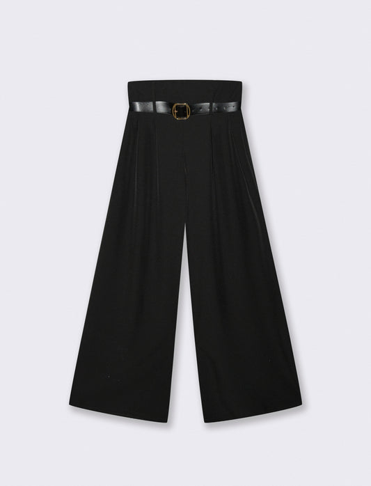 PANTALONE CON CINTURA - Nero