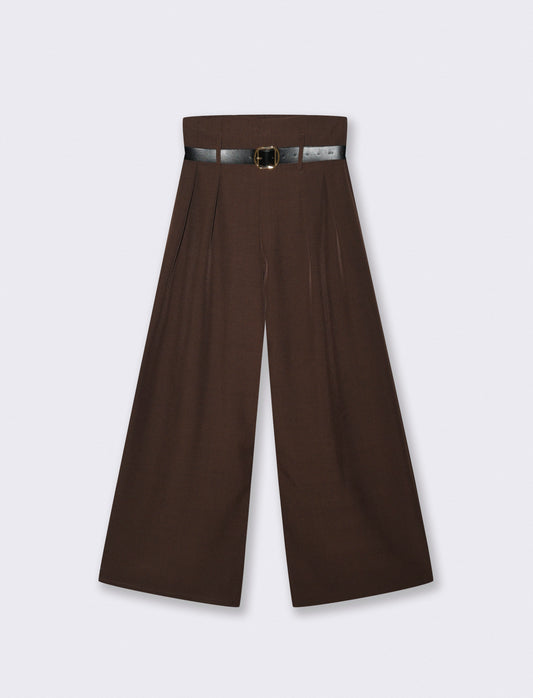 PANTALONE CON CINTURA - Moro