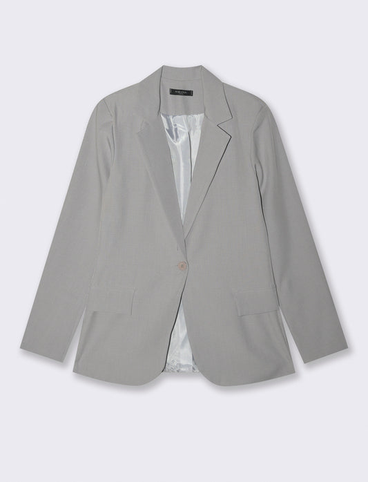 BLAZER MONOPETTO - Grigio