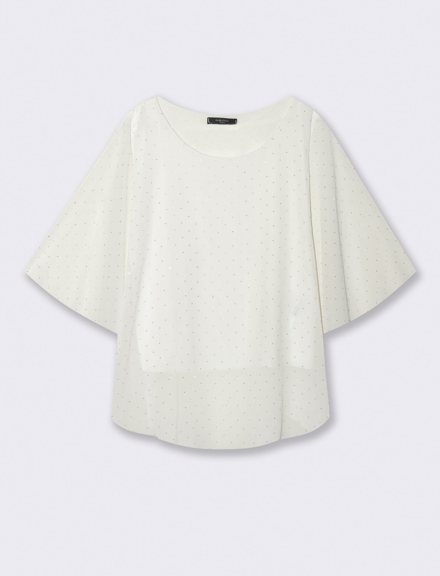 CASACCA OVER CON APPLICAZIONI STRASS - Bianco panna