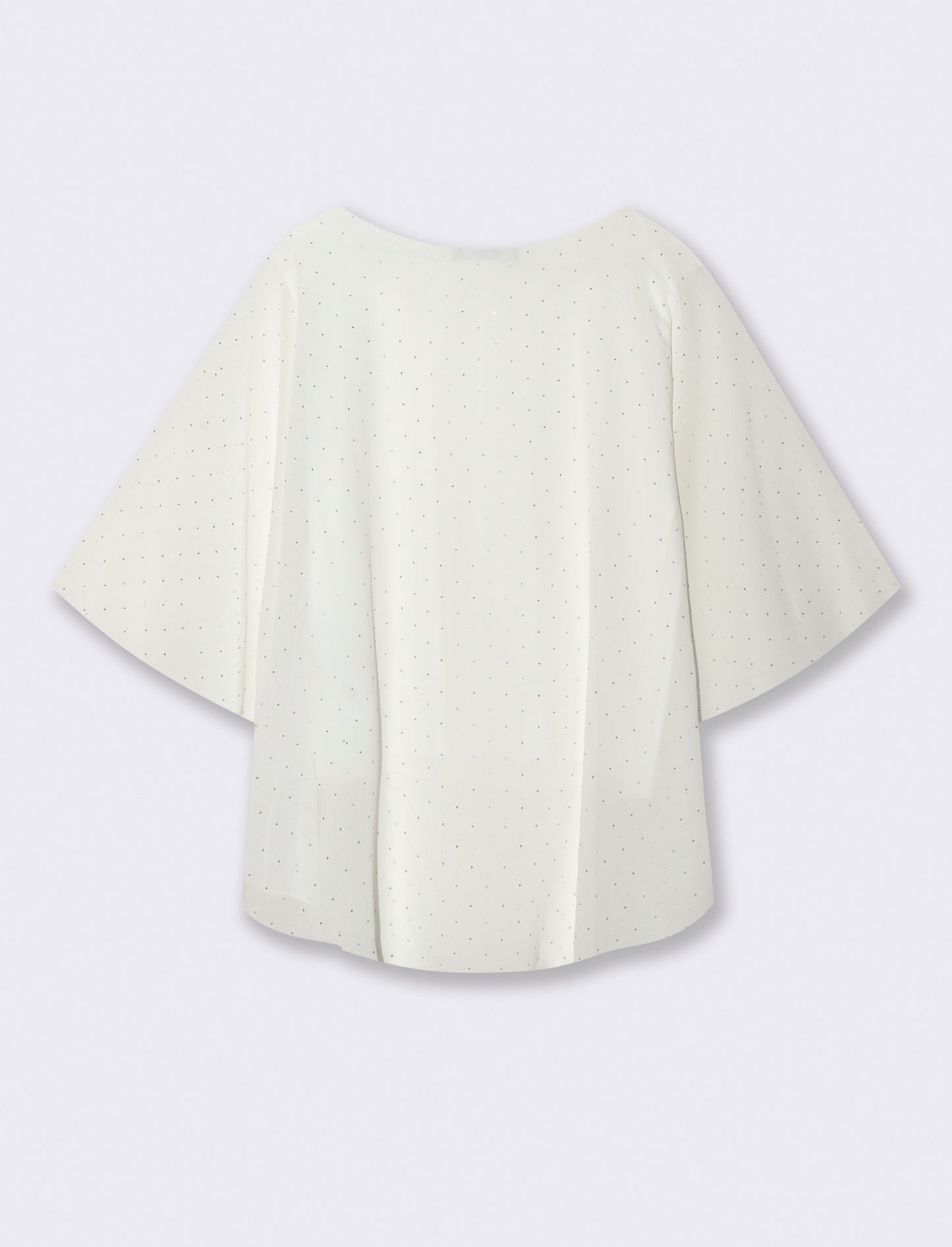 CASACCA OVER CON APPLICAZIONI STRASS - Bianco panna