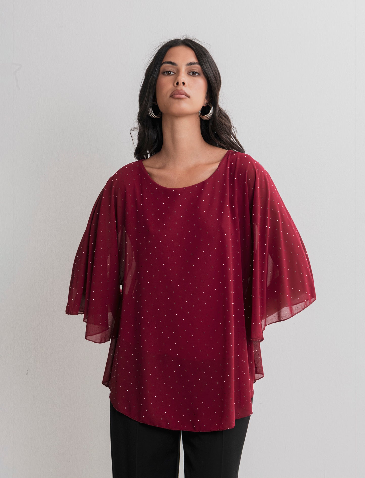 CASACCA OVER CON APPLICAZIONI STRASS - Bordeaux