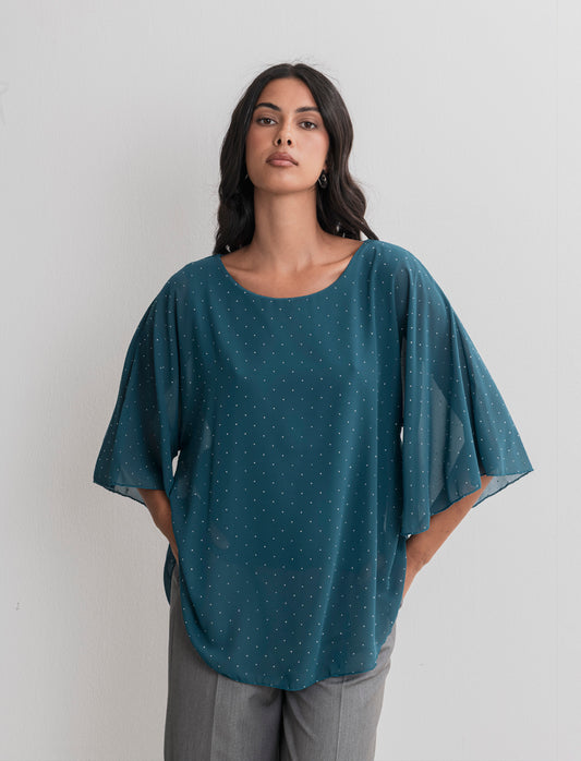 CASACCA OVER CON APPLICAZIONI STRASS - Ottanio