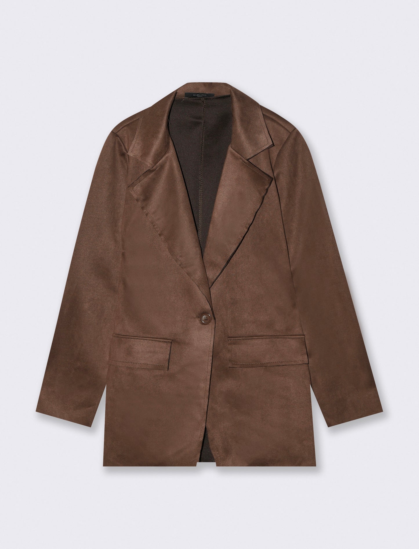 BLAZER IN TESSUTO EFFETTO DAINETTO - Moro