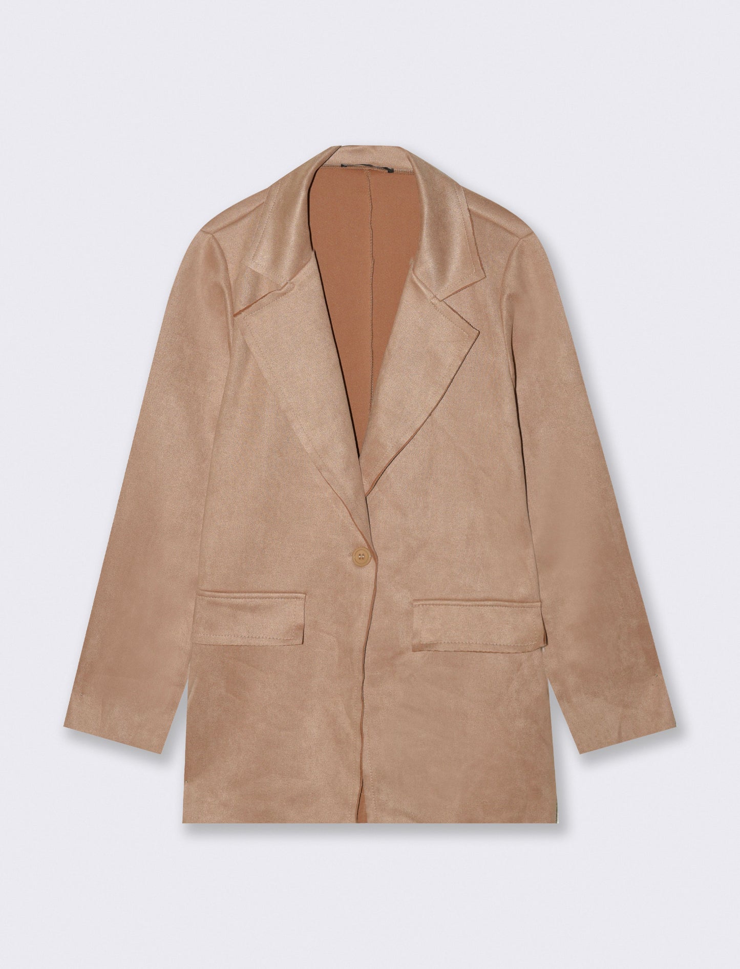 BLAZER IN TESSUTO EFFETTO DAINETTO - Cammello