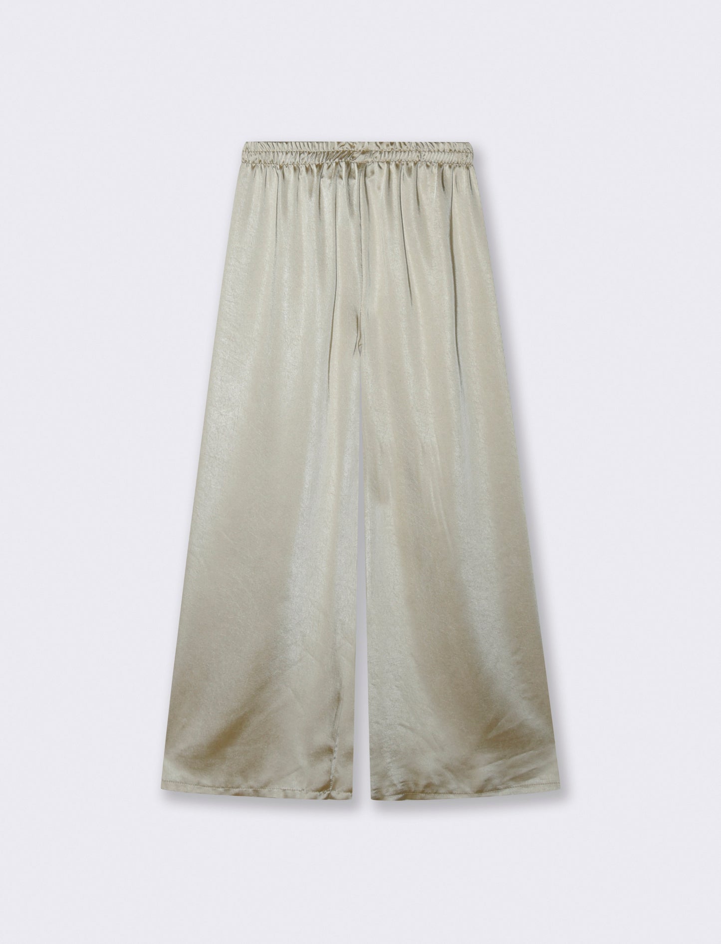PANTALONE IN SATIN - Beige champagne