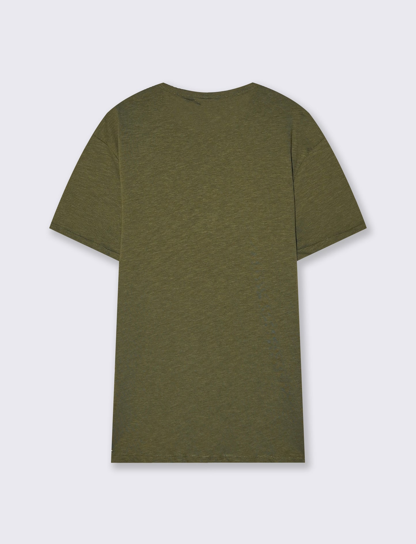 Cotton T-shirt with Henley neckline and buttons - Green
