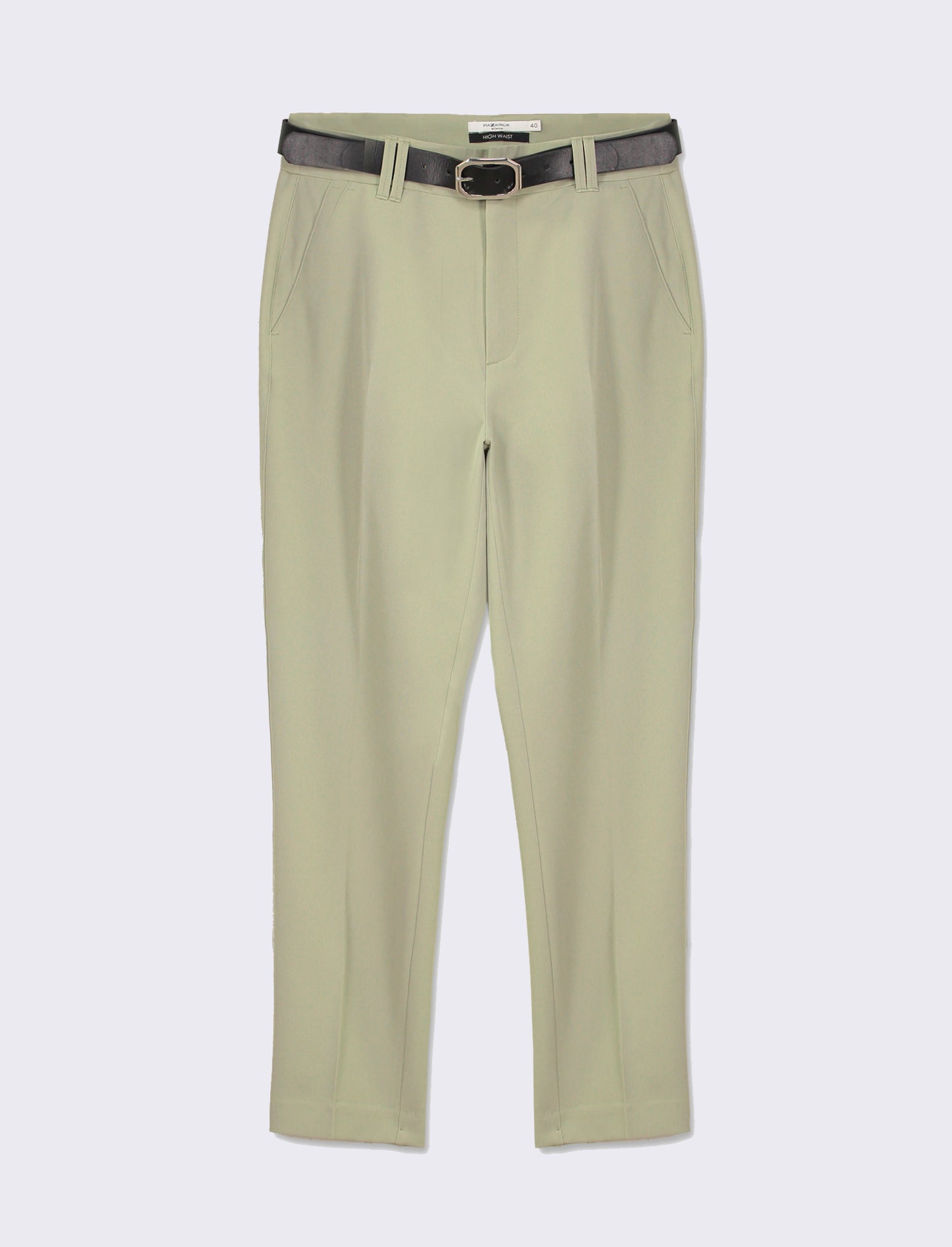 Pantalone classico con cintura - Verde salvia
