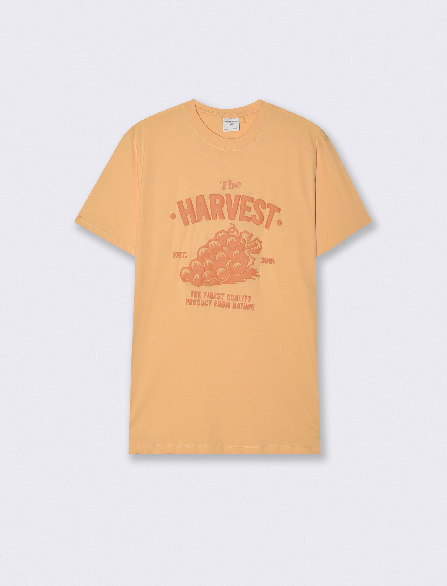 T-shirt girocollo con stampa PUF - Arancio
