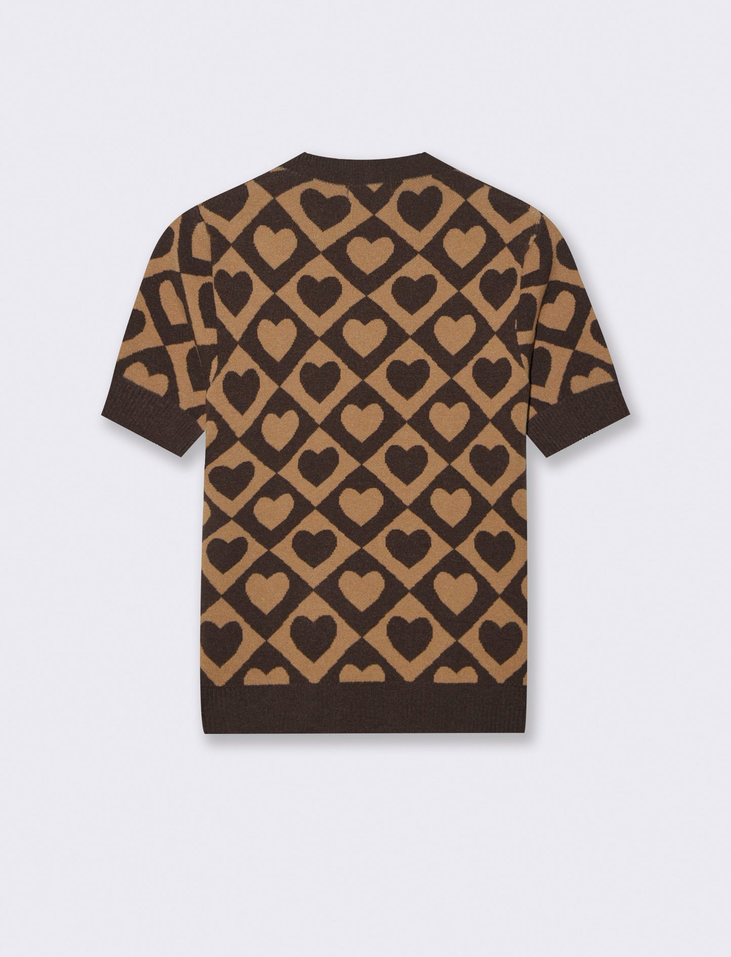 T-SHIRT IN MAGLIA - Marrone tabacco