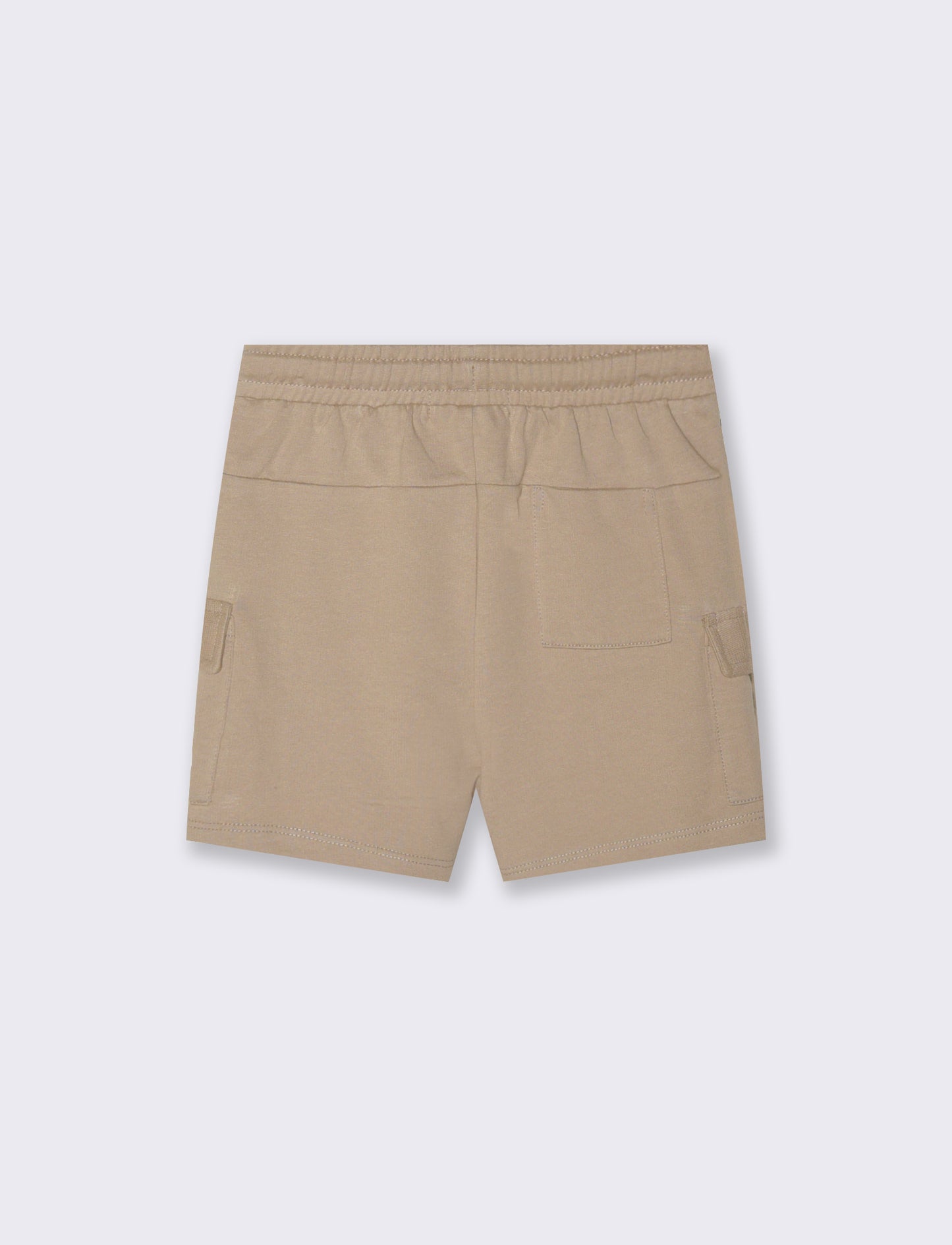Bermuda in felpa con dettagli a contrasto - Beige