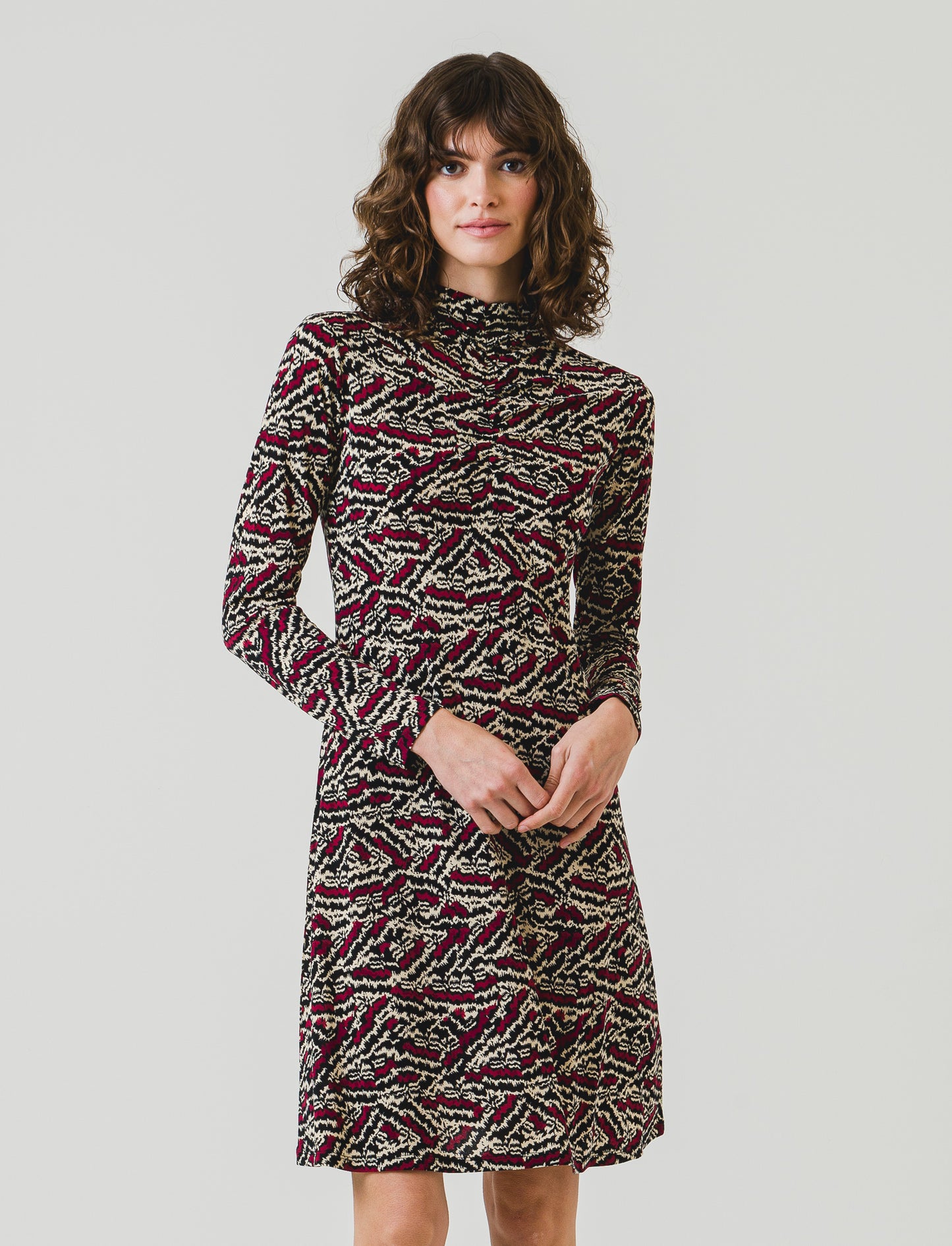 Vulcano Cowl Neck Dress - 