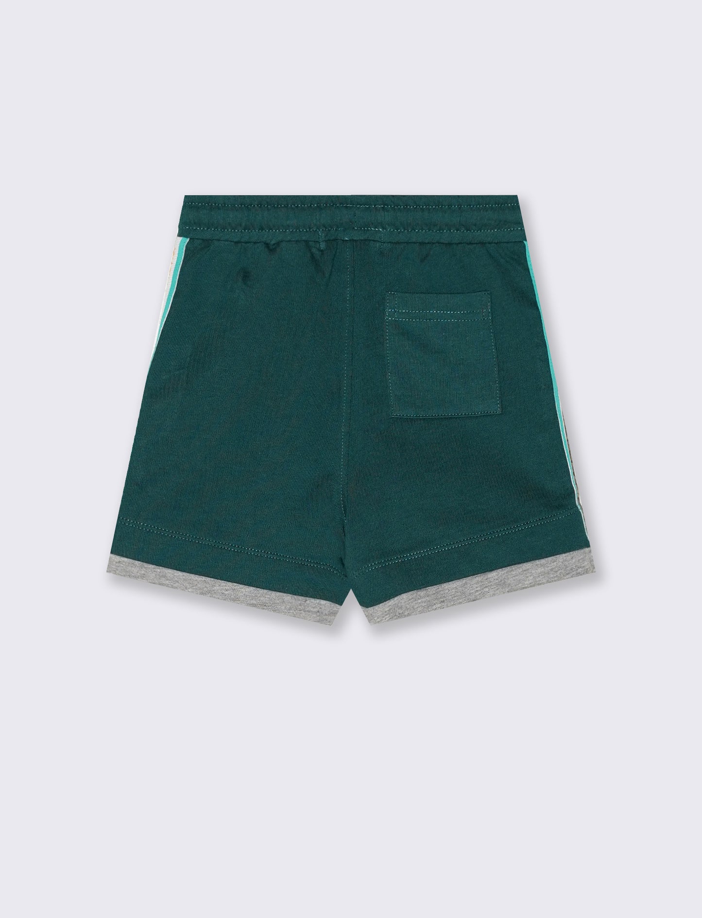 Bermuda con inserti e bande laterali - Verde