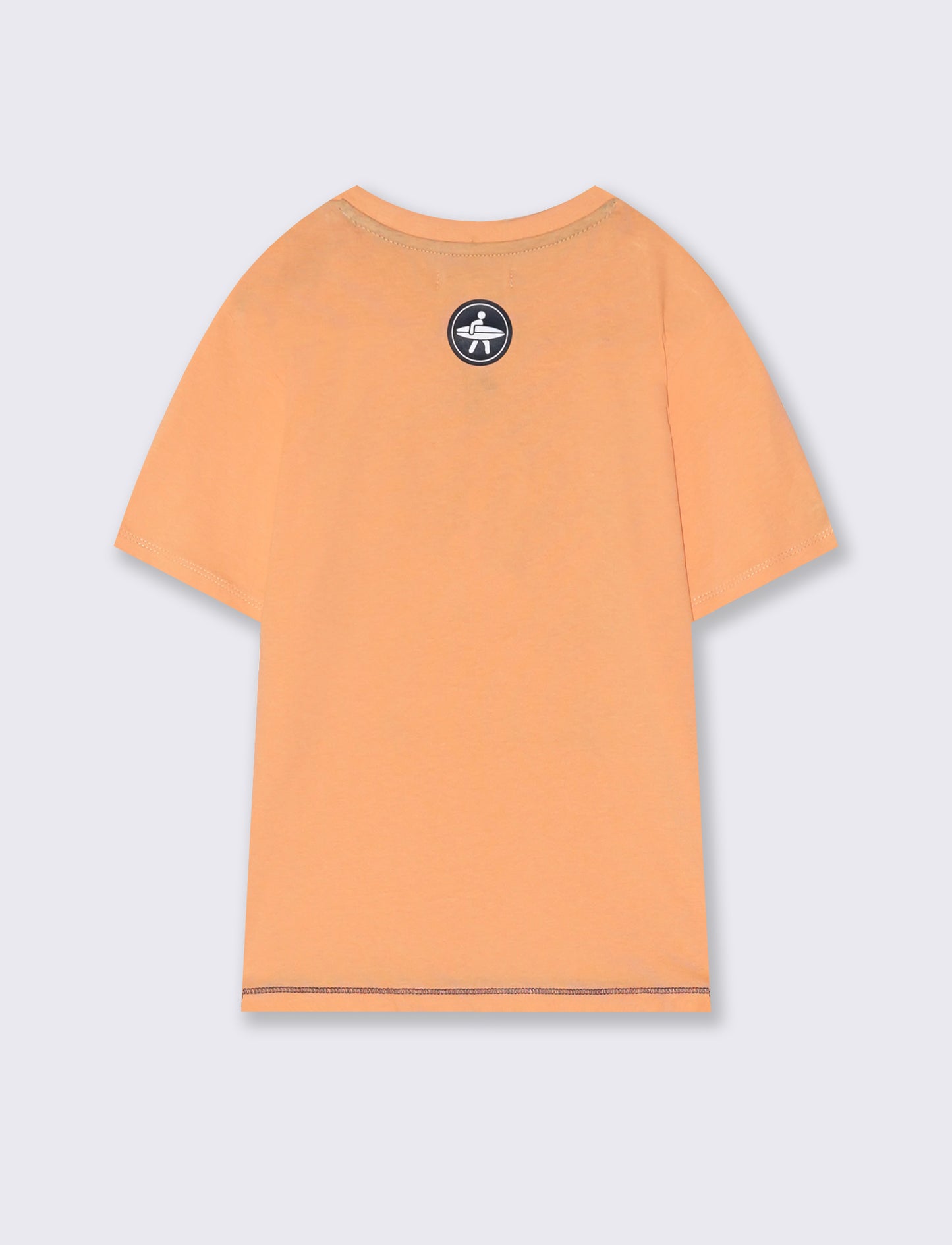 T-shirt con stampa frontale trendy e casual - Pesca