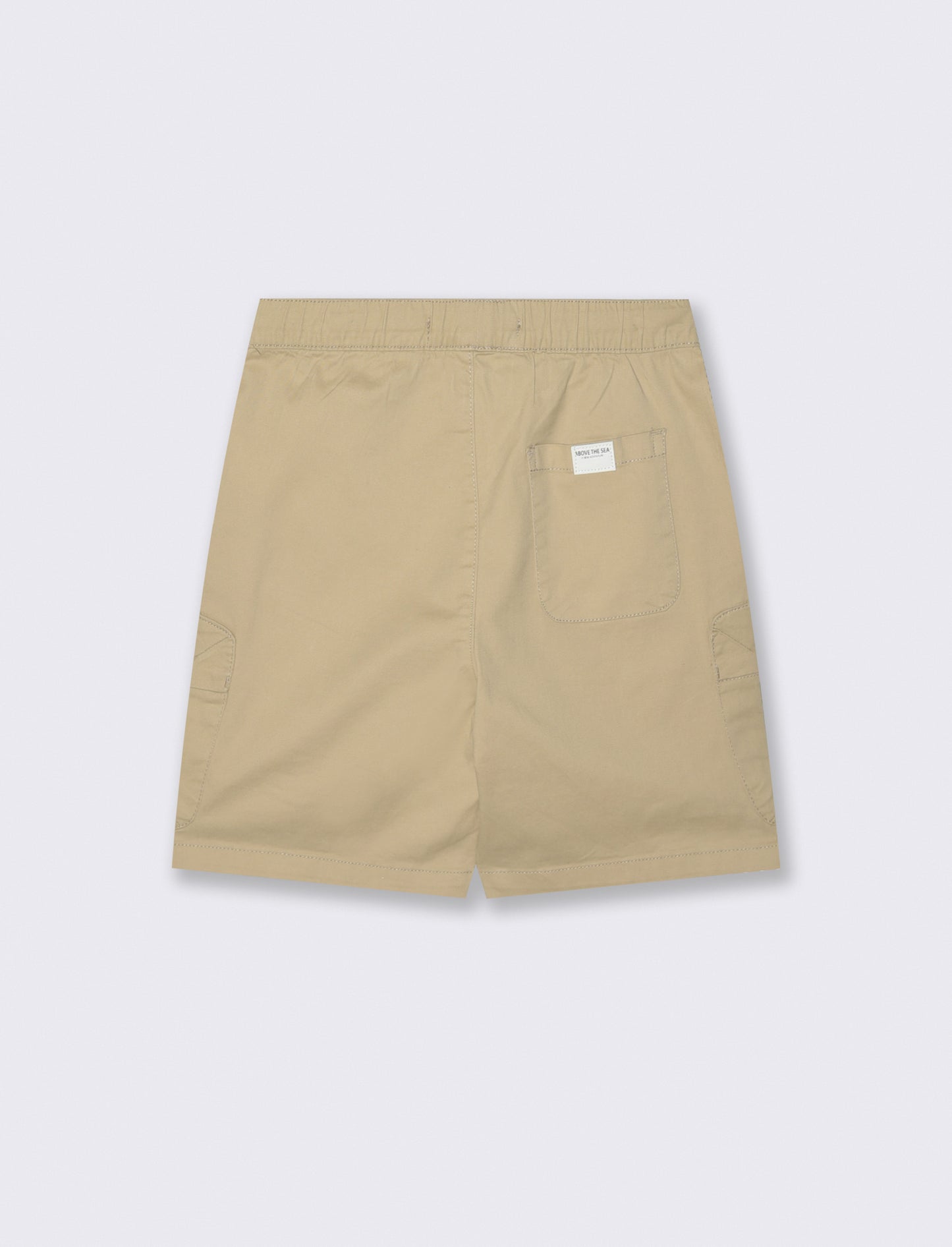 Bermuda cargo in cotone tinta unita - Beige