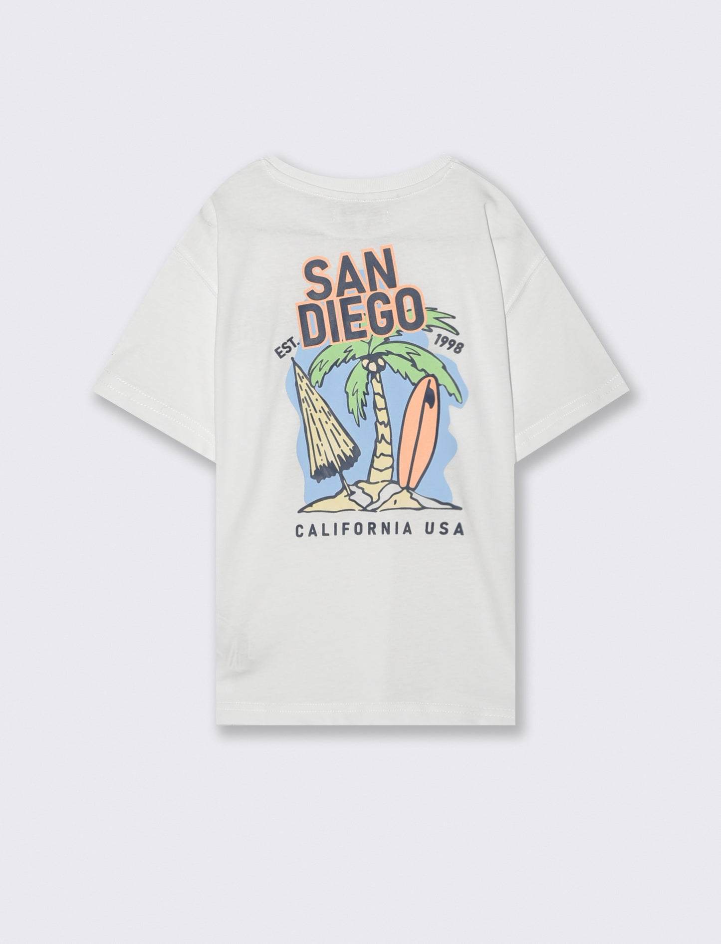 Casual T-Shirt with Back Print - White