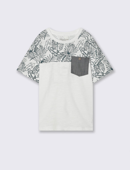 T-shirt con taschino per serate casual - Bianco