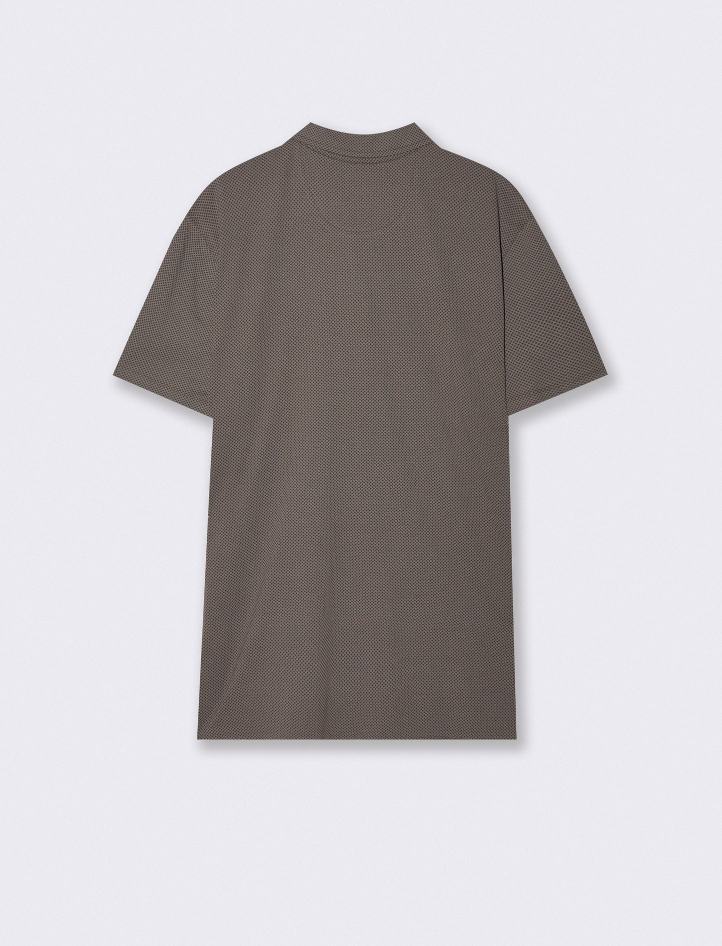All Over Printed Cotton Polo Premium - Brown
