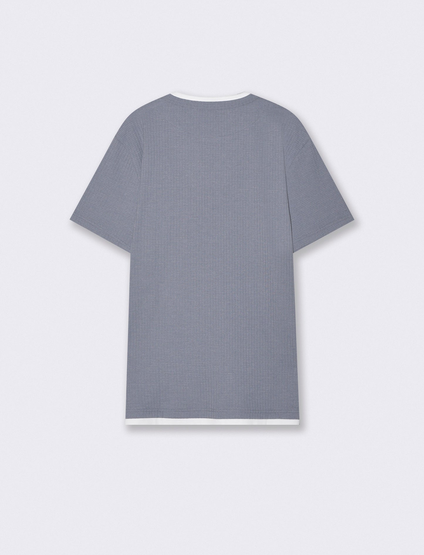 T-SHIRT FINTO DOPPIO CAPO STRUTTURA JACQUARD - CARTA DA ZUCCHERO